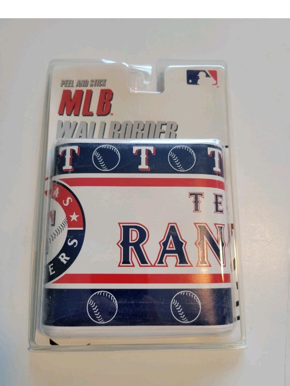 MLB Texas Rangers Peel & Stick Wallpaper Border – Navy, Red, White